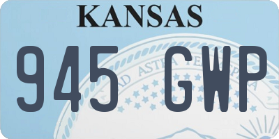KS license plate 945GWP