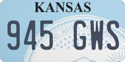 KS license plate 945GWS