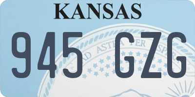 KS license plate 945GZG