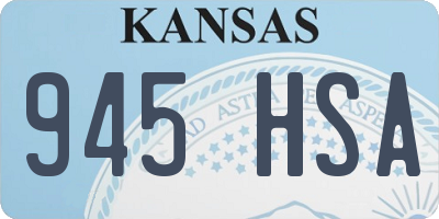 KS license plate 945HSA
