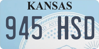 KS license plate 945HSD