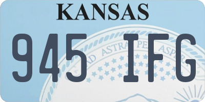 KS license plate 945IFG