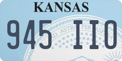KS license plate 945IIO