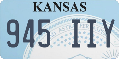 KS license plate 945IIY