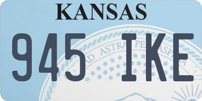 KS license plate 945IKE