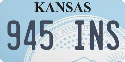 KS license plate 945INS