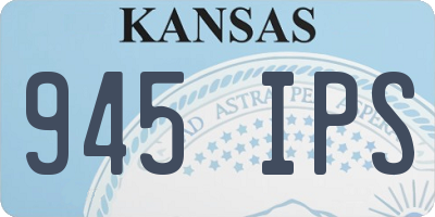 KS license plate 945IPS