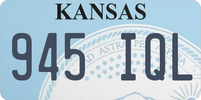KS license plate 945IQL