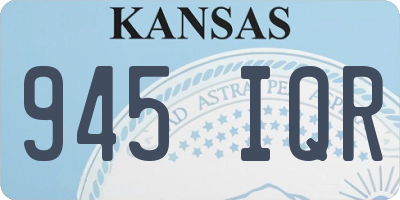 KS license plate 945IQR