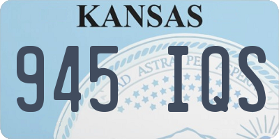 KS license plate 945IQS