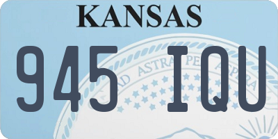 KS license plate 945IQU