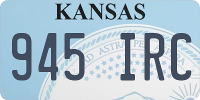 KS license plate 945IRC