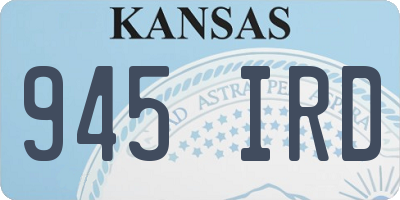 KS license plate 945IRD