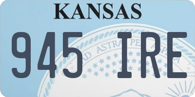 KS license plate 945IRE