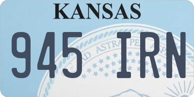 KS license plate 945IRN