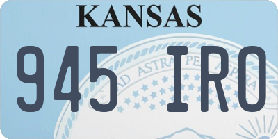 KS license plate 945IRO
