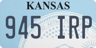 KS license plate 945IRP