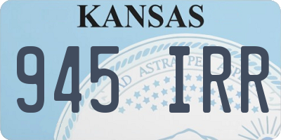 KS license plate 945IRR