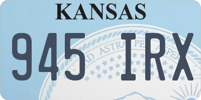 KS license plate 945IRX