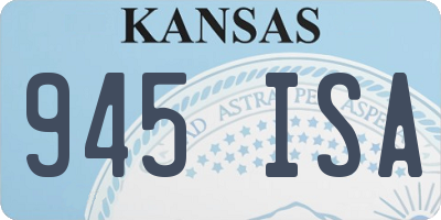 KS license plate 945ISA