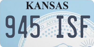 KS license plate 945ISF