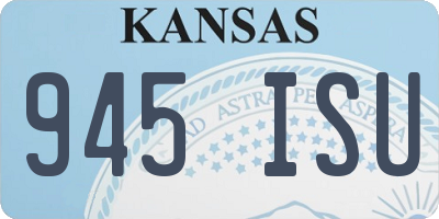 KS license plate 945ISU
