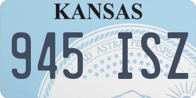 KS license plate 945ISZ
