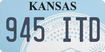 KS license plate 945ITD
