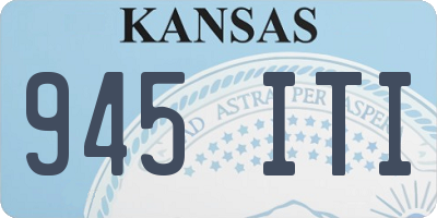 KS license plate 945ITI