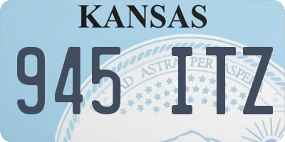 KS license plate 945ITZ