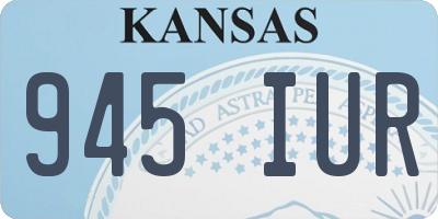 KS license plate 945IUR
