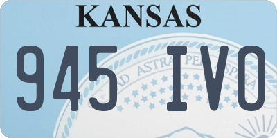 KS license plate 945IVO
