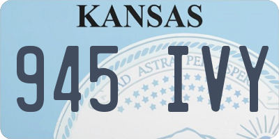 KS license plate 945IVY