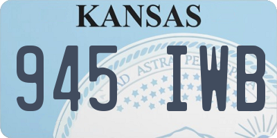 KS license plate 945IWB