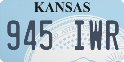 KS license plate 945IWR
