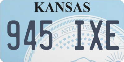 KS license plate 945IXE