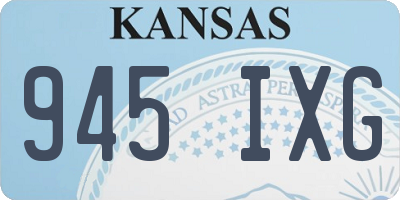 KS license plate 945IXG