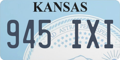 KS license plate 945IXI