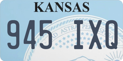 KS license plate 945IXQ