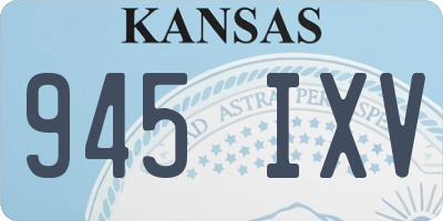 KS license plate 945IXV