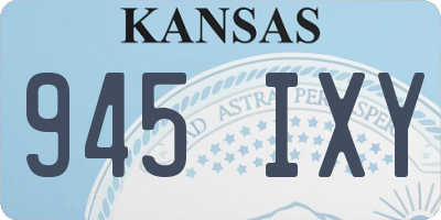 KS license plate 945IXY