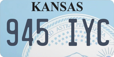 KS license plate 945IYC