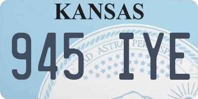 KS license plate 945IYE