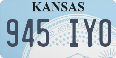 KS license plate 945IYO