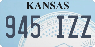 KS license plate 945IZZ