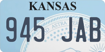 KS license plate 945JAB