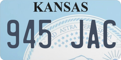 KS license plate 945JAC