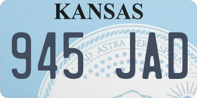 KS license plate 945JAD