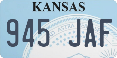 KS license plate 945JAF