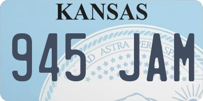 KS license plate 945JAM